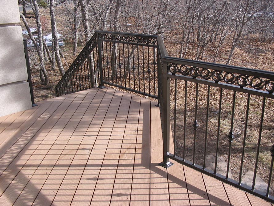 deck, Outdoor Metal Stair Railing