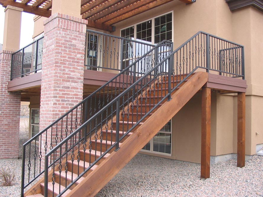 deck and Outdoor Metal Stair Railing