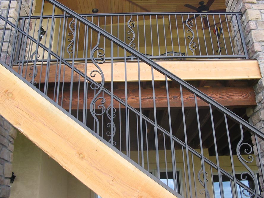 Outdoor Metal Stair Railing and deck rail