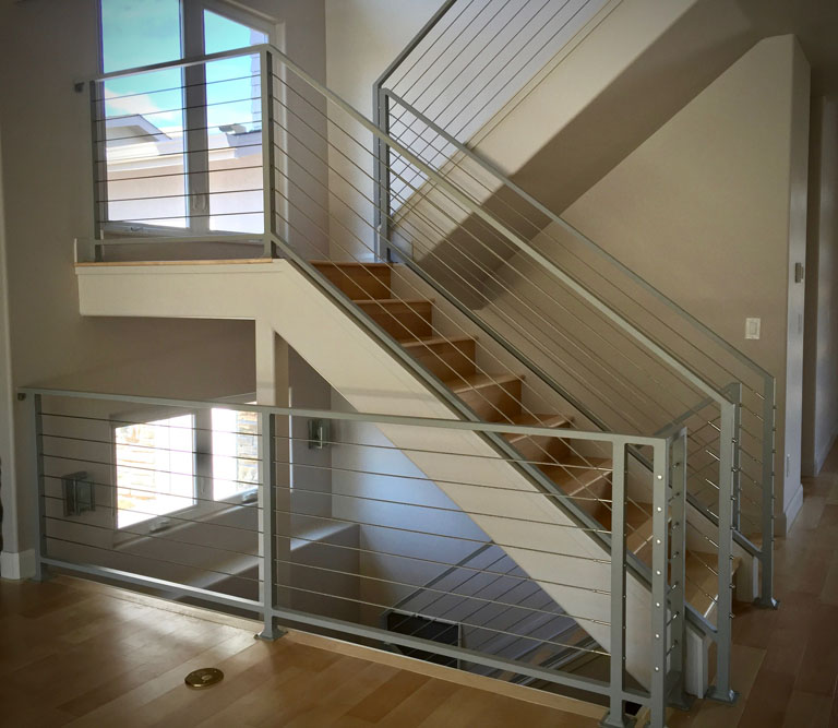 interior cable stair rails and balusters