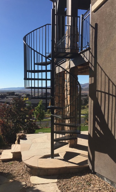 Outdoor Metal Stair Railing - spiral stairs