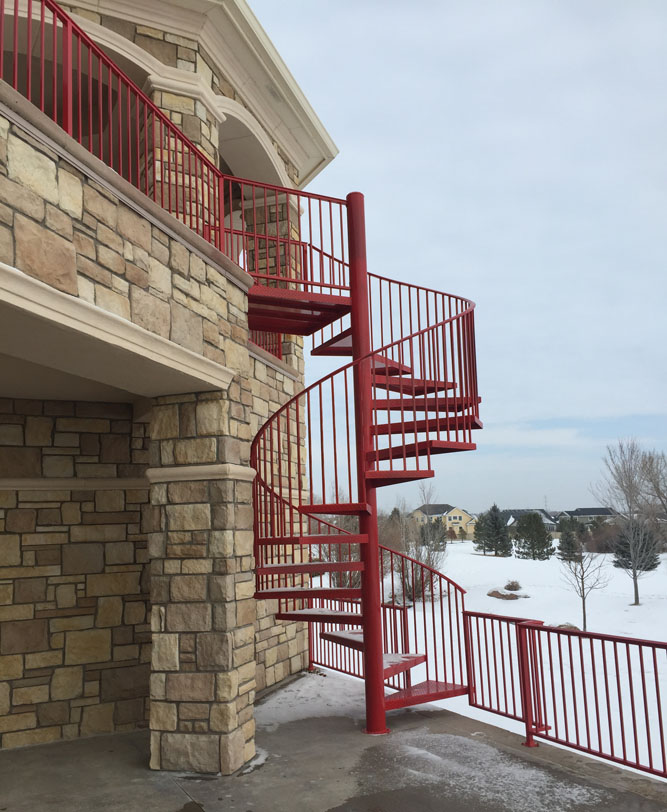 Outdoor Metal Stair Railing - spiral stairs
